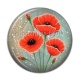 Cabochon Résine - coquelicot