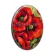 Cabochon Résine Ovale - coquelicot