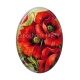 Cabochon Résine Ovale - coquelicot