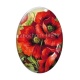 Cabochon Verre Ovale - coquelicot