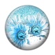 Cabochon Résine - fleur bleu