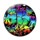 Cabochon Verre - fleur exotique