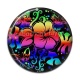 Cabochon Résine - fleur exotique