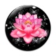 Cabochon Verre - fleur exotique
