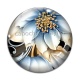 Cabochon Verre - fleur exotique