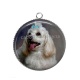 Pendentif Cabochon Argent - chien