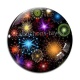Cabochon Verre - feu d'artifice