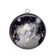 Pendentif Cabochon Argent - pierre cristal
