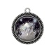Pendentif Cabochon Argent - pierre cristal