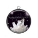 Pendentif Cabochon Argent - pierre cristal