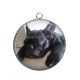 Pendentif Cabochon Argent - chien