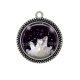 Pendentif Cabochon Argent - pierre cristal