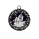Pendentif Cabochon Argent - pierre cristal