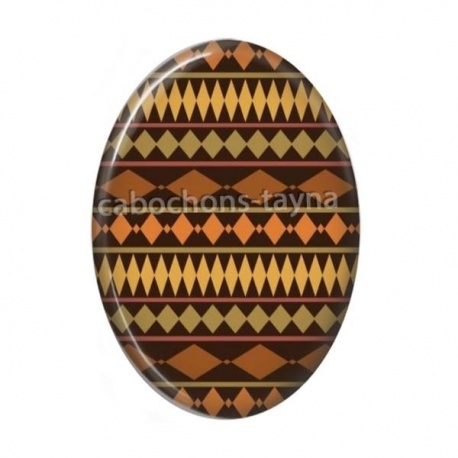 Cabochon Résine Ovale - Afrique