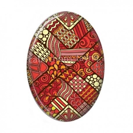 Cabochon Résine Ovale - Afrique