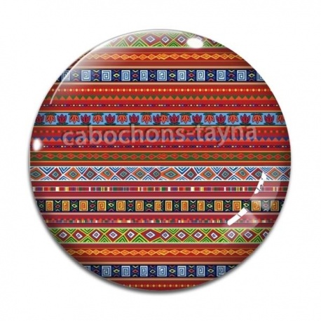 Cabochon Verre - Aztèque