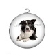 Pendentif Cabochon Argent - chien