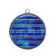 Pendentif Cabochon Argent - Aztèque