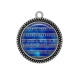 Pendentif Cabochon Argent - Aztèque