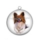 Pendentif Cabochon Argent - chien