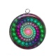 Pendentif Cabochon Argent - spirale