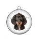 Pendentif Cabochon Argent - chien