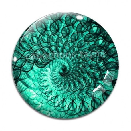 Cabochon Verre - spirale
