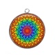 Pendentif Cabochon Argent - mandala