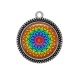 Pendentif Cabochon Argent - mandala