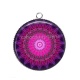 Pendentif Cabochon Argent - mandala
