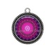 Pendentif Cabochon Argent - mandala