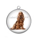 Pendentif Cabochon Argent - chien