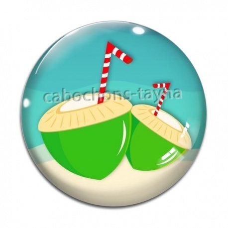 Cabochon Verre - coco