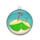 Pendentif Cabochon Argent - coco
