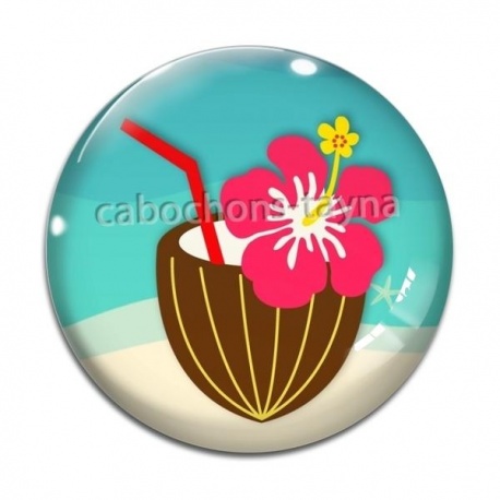 Cabochon Verre - coco