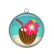 Pendentif Cabochon Argent - coco