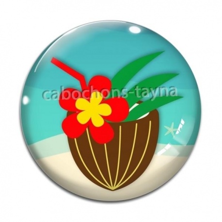 Cabochon Verre - coco