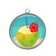 Pendentif Cabochon Argent - coco