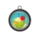 Pendentif Cabochon Argent - coco