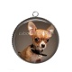 Pendentif Cabochon Argent - chien