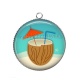 Pendentif Cabochon Argent - coco