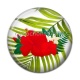 Cabochon Résine - fleur exotique