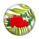 Cabochon Verre - fleur exotique