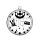 Pendentif Cabochon Argent - cristal