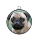Pendentif Cabochon Argent - chien