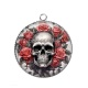 Pendentif Cabochon Argent - crane gotique