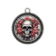 Pendentif Cabochon Argent - crane gotique