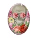 Cabochon Verre Ovale - crane gotique