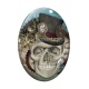 Cabochon Verre Ovale - crane gotique