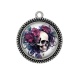 Pendentif Cabochon Argent - crane gotique
